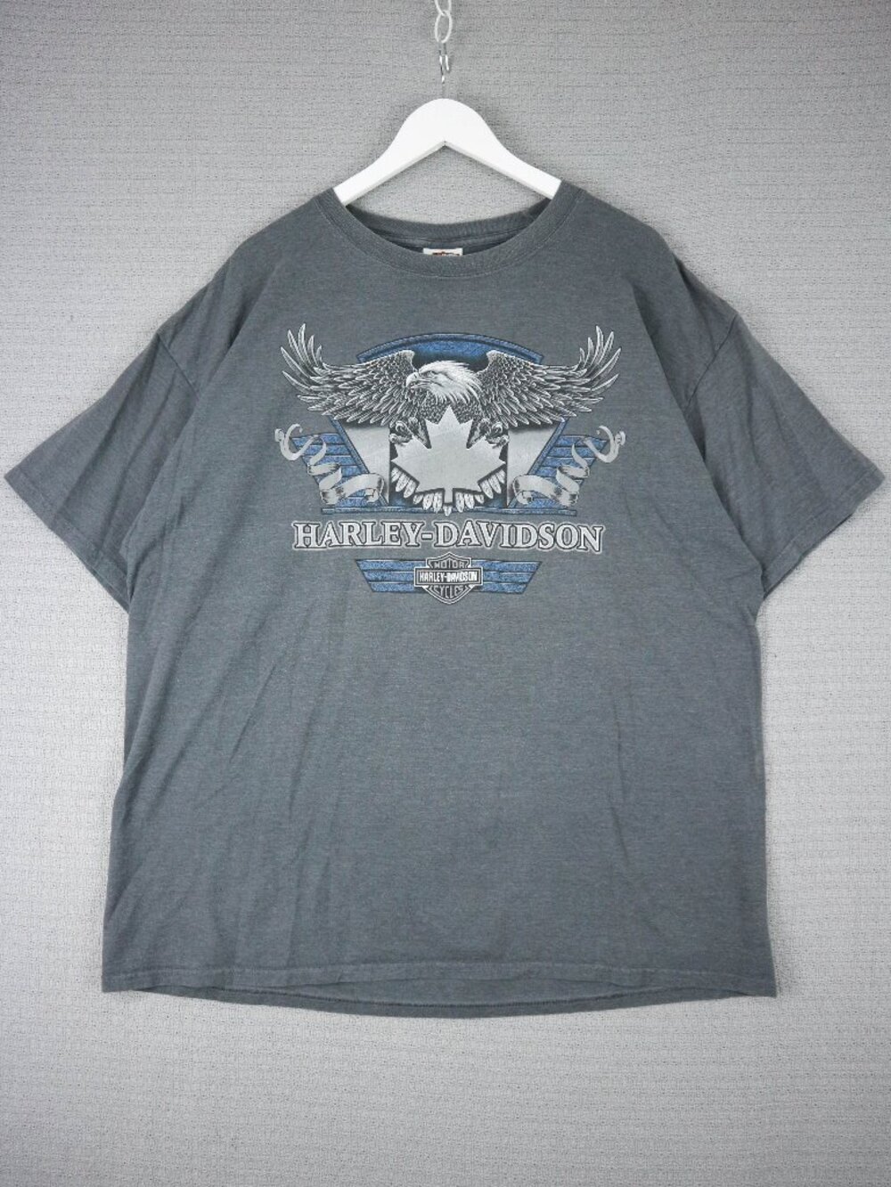 Harley Davidson Edmonton Alberta Heritage Mens Grey Tee 2XL